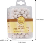 Mrs. Anderson's Baking Ceramic Pie Crust Weights, Natural Ceramic Stoneware, Set of 2