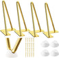SMARTSTANDARD 8 Inch Hairpin Furniture Legs, 3/8'' Rods Metal Home DIY Projects by SMARTSTANDARD