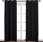 NICETOWN Thermal Insulated Black Blackout Curtains/Drapes 84 inches Length 2 by NICETOWN