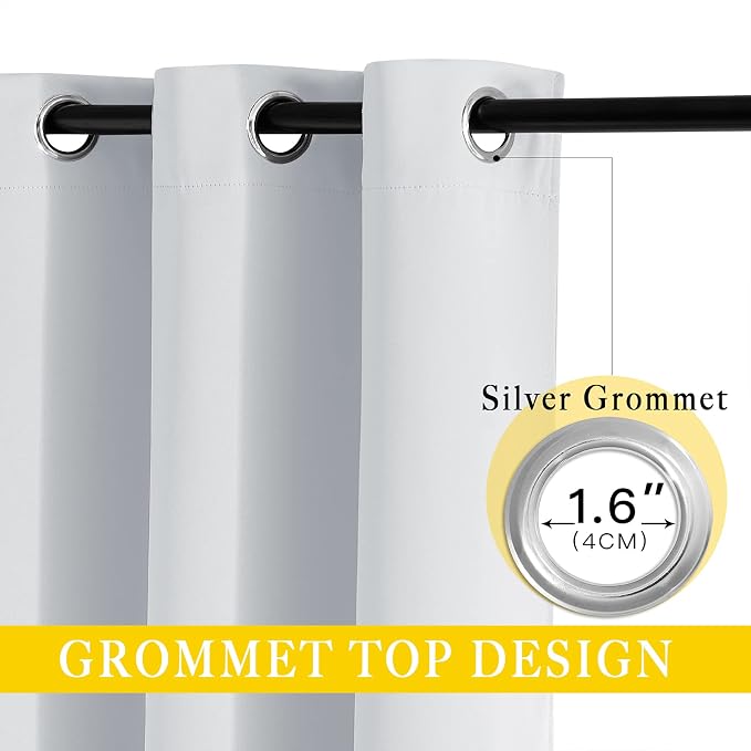 NICETOWN Patio Door Curtain Vertical Blinds, Grommet Top Room Divider Curtain - Image 2
