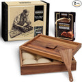 Wooden Pizza Dough Proofing Box w/Lid – 16” x 12” – Made From Natural Acacia Wood – 2-Pack