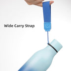 Insulated Water Bottle with Strap,18 oz Double Wall Stainless Steel Vacuum Bottles Metal Water Flask,Sky