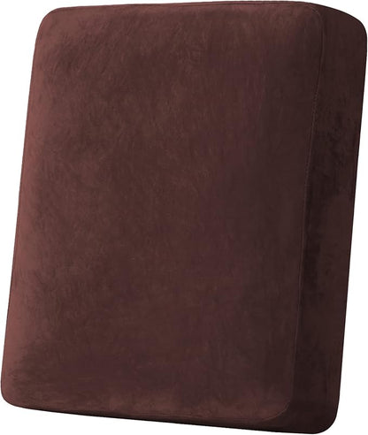 H.VERSAILTEX Velvet Stretch Couch Cushion Cover Plush Cushion Slipcover by HVERSAILTEX