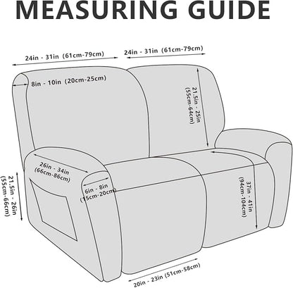 ANARACHON Loveseat Recliner Cover Leather Look Recliner Loveseat Covers - Image 3