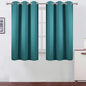 Sea Teal Blackout Curtains 42 x 54 Inch Length Set of 2 Panels Grommet Bedroom by Lemomo