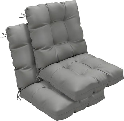 Outdoor Chair Cushions Set of 2, High Back Soft Seat Pad by zanwuhwyd
