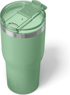 RTIC 30oz Essential Tumbler with Lid, Insulated, Stainless Steel, Metal, Double Wall Vacuum-Insulation, Ceramic Lined, Travel Cup for Iced Coffee, Tea, Hot and Cold Drink, Sage