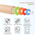 Yasashii Wood Rolling Pin With 4 Adjustable Thickness Rings, Non-stick Dough Roller For Baking, 17 Inch Pizza Roller For Kitchen supplies, Handle Press Design For Fondant, Pizza, Pie Crust, Cookie