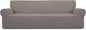 Easy-Going Stretch 4 Seater Oversized Sofa Couch Cover Taupe | 1-Piece Extra by Easy-Going