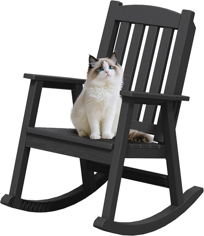 Greesum Outdoor Rocking Chair, 300lbs All-Weather Patio Rocker, Rust-Proof & by BuynowfromGreesum