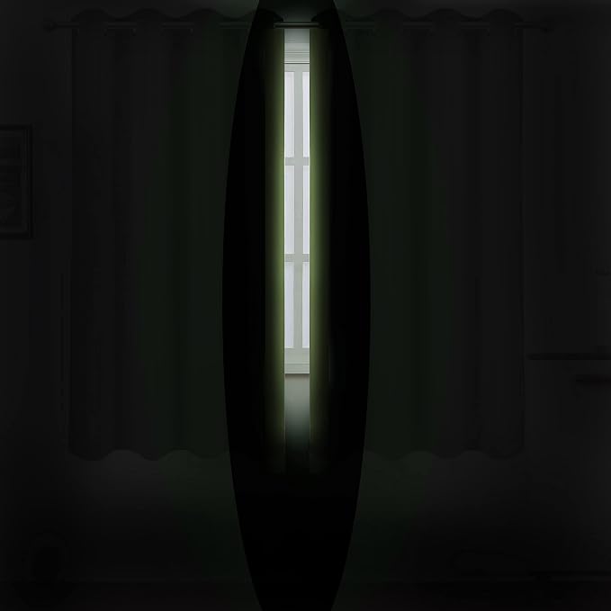 Light Green Thermal Blackout Curtains/52 x 72 Inch/Set of 2 Panels Room - Image 3
