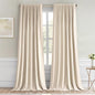 MIULEE Cream Beige Back Tab Blackout Curtains 66x96 Inch Length 2 Panel Set | by MIULEE