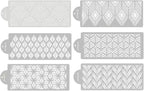 RAYNAG 6 Pieces Cake Stencils Baking Templates Cookie Fondant Cupcake Embossing Mesh Stencil Dessert Decorating Molds, Spray Cake Painting Stencils