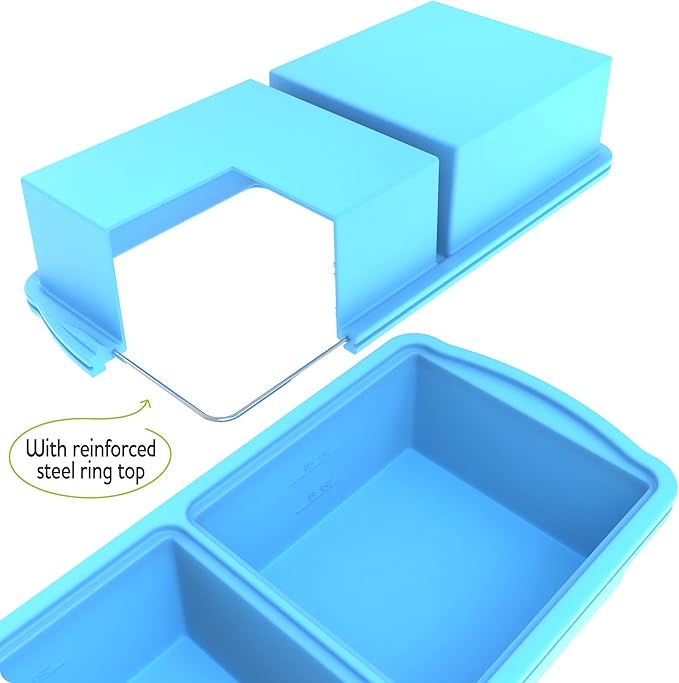 Silicone freezer molds, 2-cup Silicone Freezer Trays with Lid,Soup Freezer Container large Ice Cube Molds, Perfect for Storing Lasagna, Leftovers, Sauces, Portioned Meals and More dishwasher safe