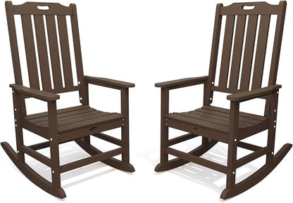 THOEOE Oversized Rocking Chair Set of 2, Outdoor Rocking Chair by THOEOE