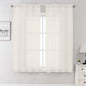 Ivory Sheer Curtains 68 Inch Length 2 Pcs, Light Filtering Rod Pockets Bedroom by Lecloud