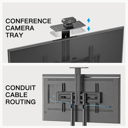 PERLESMITH Rolling TV Stand - Image 6