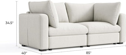 LINSY HOME Modern 2-Seater Sofa, Customizable Living Room Furniture - Image 2