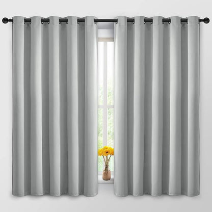 Yakamok Room Darkening Curtains 62x63 inch Length Light Grey-Living Room | 2 by Yakamok