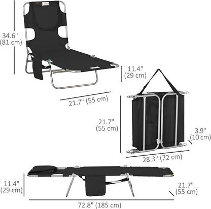 Outsunny Chaise Lounge Chair Outdoor - Image 3