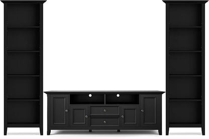 SIMPLIHOME Amherst TV Stand and Bookcase Bundle by SimpliHome