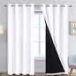 Yakamok Pure White 100% Blackout Curtains 96 Inches Long 52" Wide 2 Panel | by Yakamok