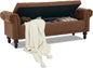 SOFTHION 58.1" Storage Bench Upholstered PU Leather End of Bedroom Bed Bench by SofthionDesign