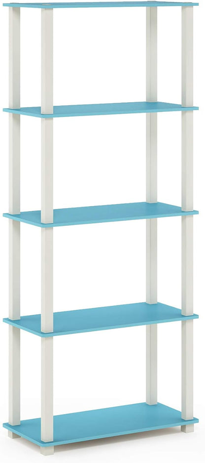 Furinno TURN-S-TUBE Book Shelf, 5-Tier Toolless Storage Shelves - Image 4