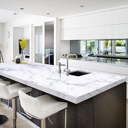 Arthome Marble Contact Paper, Peel and Stick Wallpaper 11.8x100 inch Self - Image 2