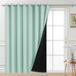 Yakamok Aqua 100% Blackout Patio Door Curtain Panels W100 x L84, 1 Panel | by Yakamok