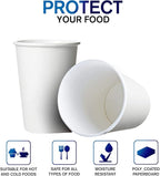 Smygoods White Original Disposable Paper Coffee Cups with Lids (16 OZ, 25 Count) For Hot Beverages, Tea, Espresso, Cocoa - To Go Drink Containers, Café & Office