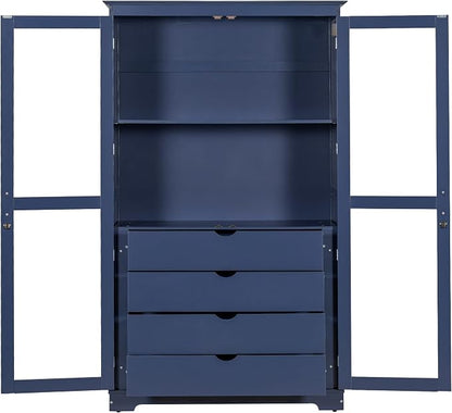 VilroCaz 75'' Tall Kitchen Pantry, Wood Freestanding Kitchen Storage Cabinet - Image 5