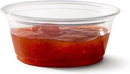 Fit Meal Prep 250 Pack 3.25 oz BPA Free Condiment Cups No Lids, Disposable Jello Shots Containers, Small Dipping Sauce Cups, Plastic Ramekins in Bulk, Stackable Souffle Cups for Sample, Portioning