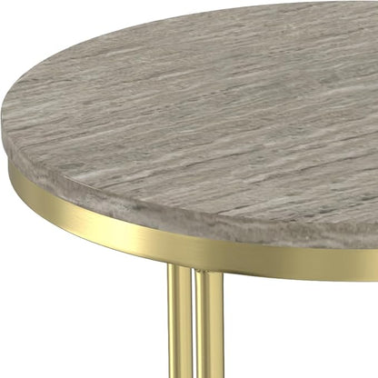 SIMPLIHOME Ashley Nesting Tables Set – 16 inch Wide Genuine Marble Top Metal - Image 9