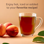 Waka Instant Black Tea Mix, Peach Flavored - 100% Tea Leaves, No Additives, Unsweetened Tea Powder for 50 Quarts or 200 Cups – Easy and Quick Hot or Iced Teas (4.5oz)