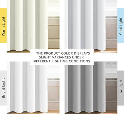 H.VERSAILTEX White Curtains for Bedroom Pure White Curtain 96 inches Long for - Image 3