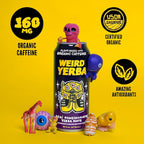 Drink Weird Organic Acai Pomegranate Yerba Mate – 16oz Cans, 160mg Organic Caffeine, Pack of 12 – Antioxidant-Rich Energy Drink Alternative