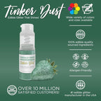 Bakell - Emerald Green Tinker Dust (4g, 1x Mini Spray Pump) Edible Glitter for Food, Desserts, and Beverages!