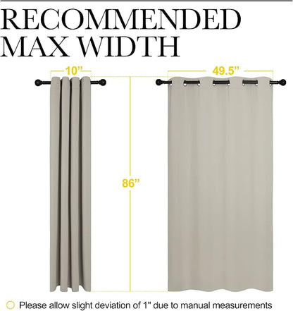 NICETOWN Natural Room Darkening Curtains 86" Long - Image 7