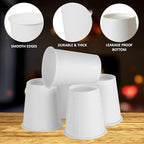 Smygoods White Disposable Paper Coffee Cups (10 OZ, 100 Count) For Hot Beverages, Tea, Espresso, Cocoa - To Go Drink Containers, Café & Office