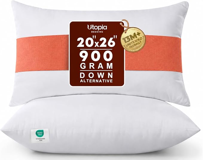 Utopia Bedding 20x26 Pillow Inserts, 2 Pack | Indoor cushion inserts by UTOPIABEDDING
