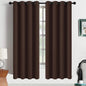 Yakamok Room Darkening Curtains 52x63 inch Long Chocolate Brown-Living Room | 2 by Yakamok