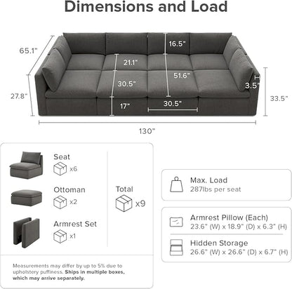 mopio Oversized Modular Sectional Sofa - Image 2