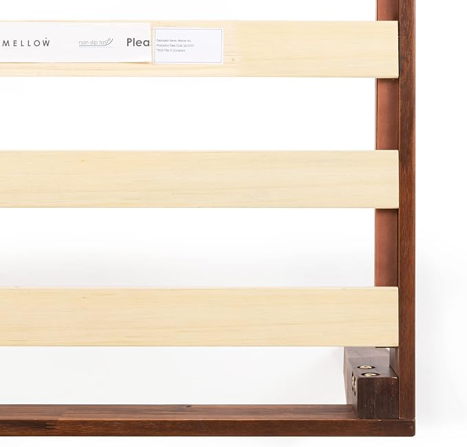 Mellow Naturalista Classic 12-Inch Solid Wood Platform Bed | Wooden Slats - Image 8