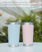 Travel Coffee Tumbler 20oz, 4 Pack Leakproof Travel Coffee Mug with Lid and Straw, Stainless Steel Double Wall Vacuum Insulated Tumbler for Hot/Iced Drinks (Textured Matte, Soft Pink)