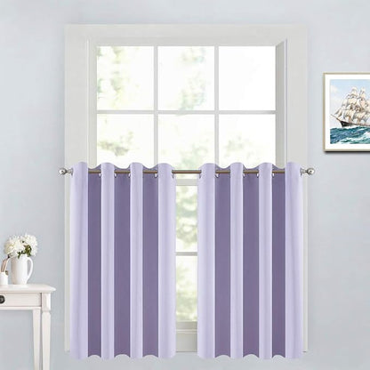 Yakamok Lilac Blue Room Darkening Window Curtains 52x36 Inch by Yakamok