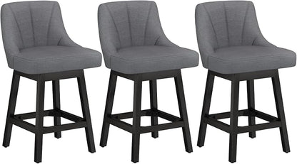 YaFiti Swivel Bar Stools Set of 3, 26 Inch Counter Height Bar Stools by YaFiti