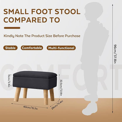 Storage Ottoman, Small Foot Stool Ottoman - Image 2
