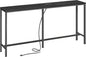 SUPERJARE Console Table with Outlet, 63 Inch Sofa Table with Charging Station by SUPERJARE