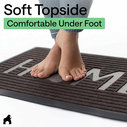 GORILLA GRIP 100% Waterproof All-Season WeatherMAX Doormat US Designed Natural - Image 8